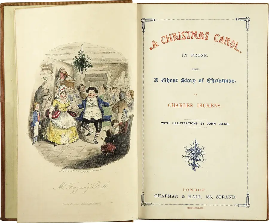 Title page, first edition, first issue of A Christmas Carol by Charles Dickens, Chapman & Hall, London, 1843